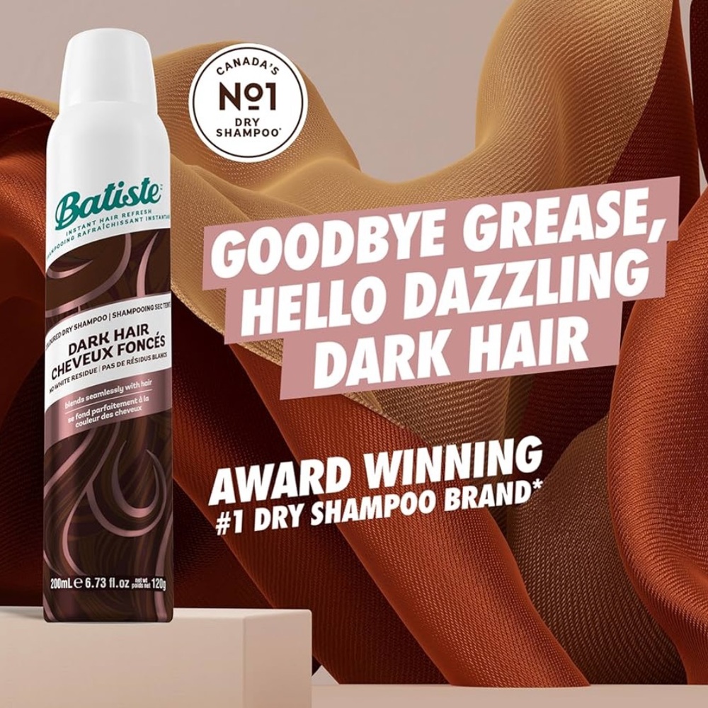Batiste Dry Shampoo for Dark Hair,‎ 3.81 Oz
